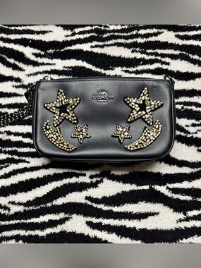 COACH Crystal Embellished Nolita 19 Wristlet